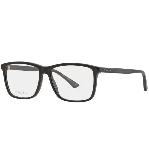 Gucci GG0407O 005 57 Black Gold Frames Eyeglasses 57-16 Optical Frame