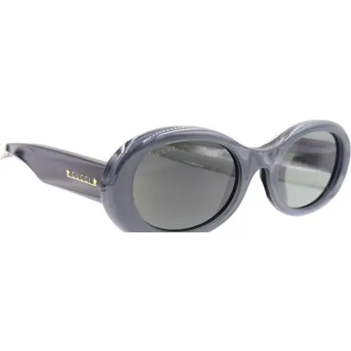 Gucci Oval Black Gray Women Sunglasses GG1587S 001 52