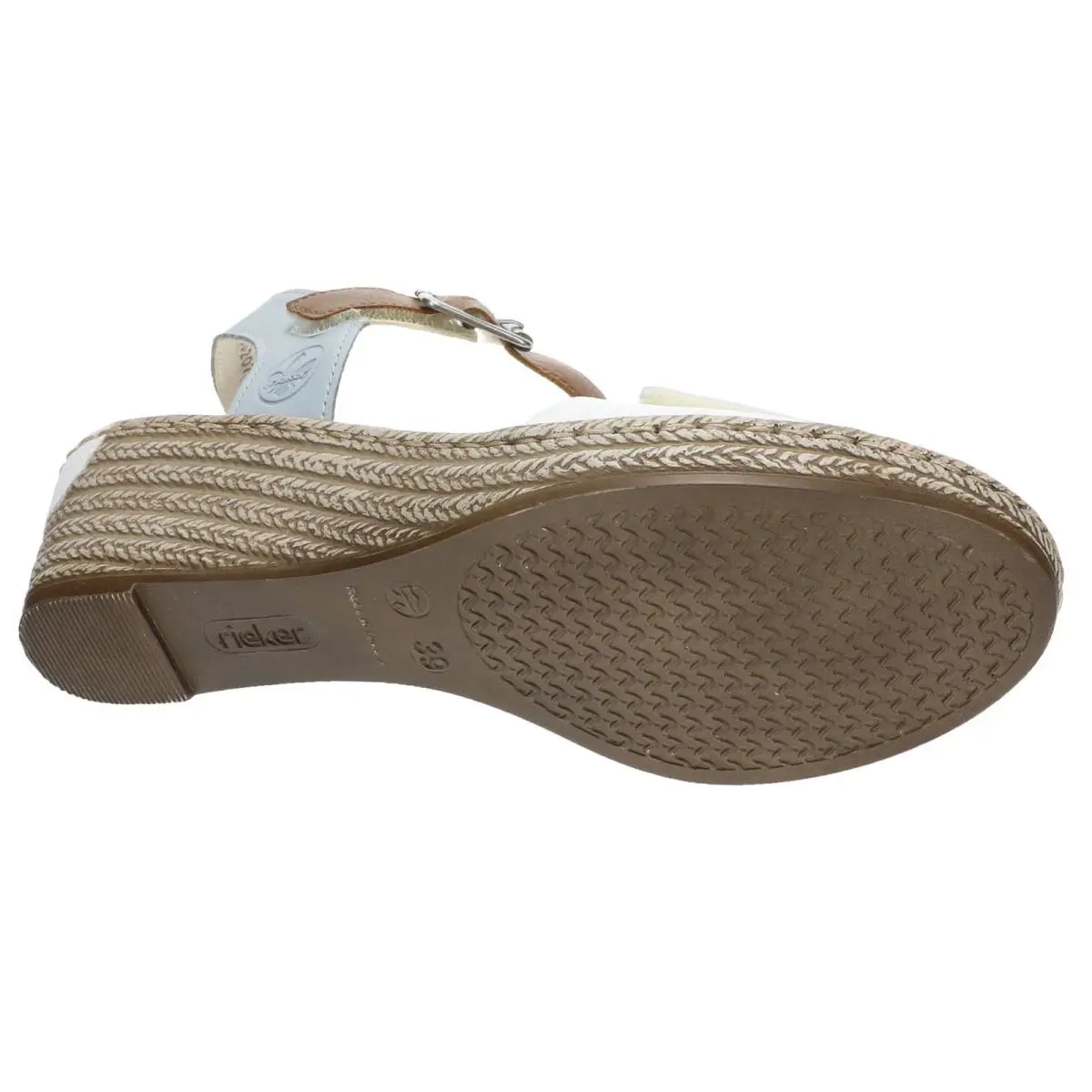 Rieker shoes - White/Cayenne/Light Blue 0