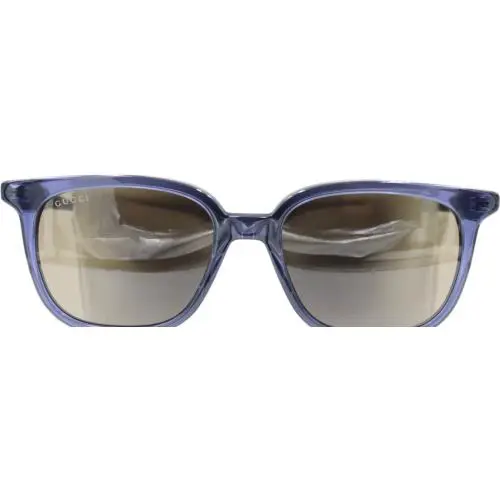 Gucci Round Unisex Blue Sunglasses Brown Lens GG1493S 004 54