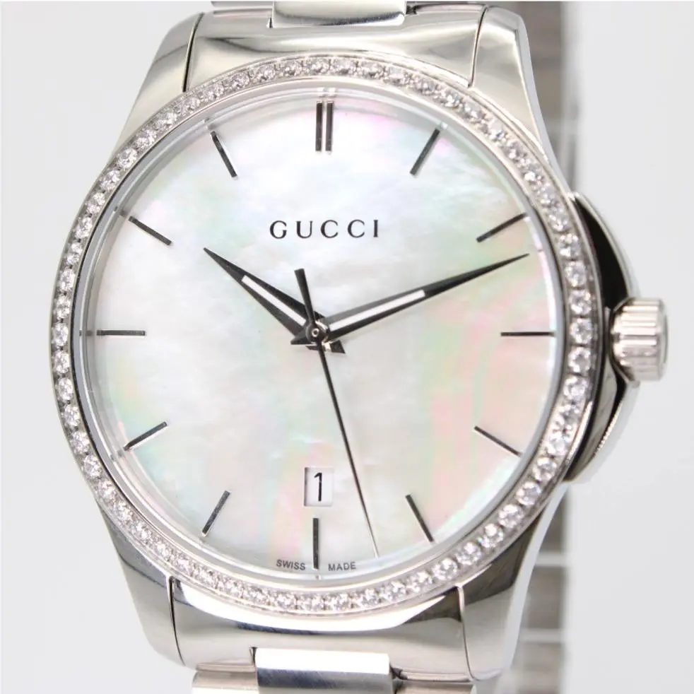G-timeless YA126444 Mother of Pearl Dial Quartz Ladies Watch 38mm by Gucci
