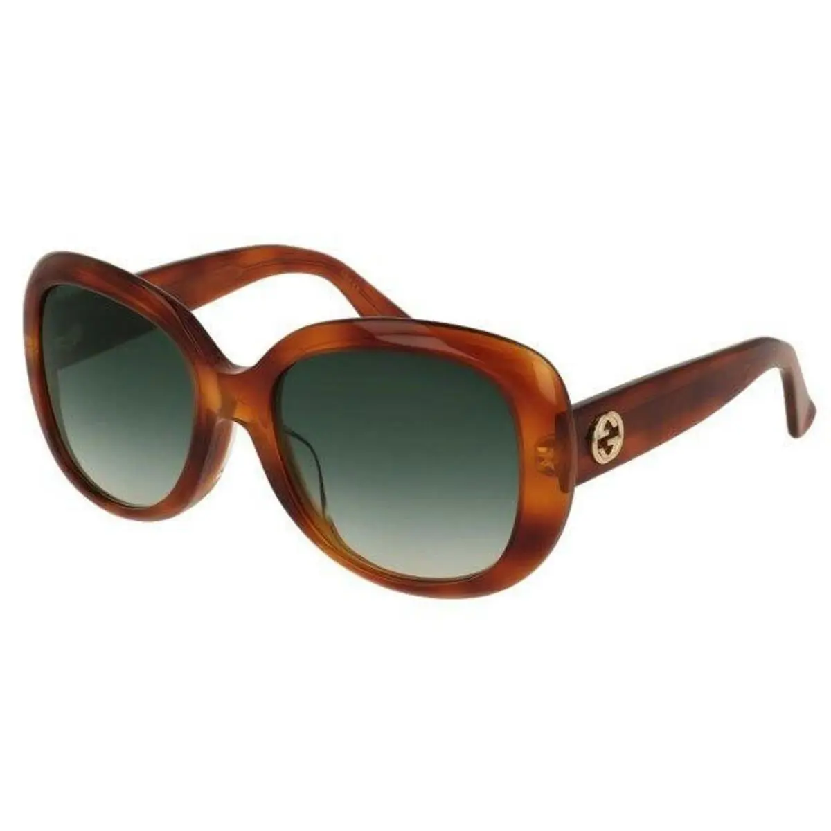Gucci Havana Green Gradient Women`s Sunglasses GG0140SA 002