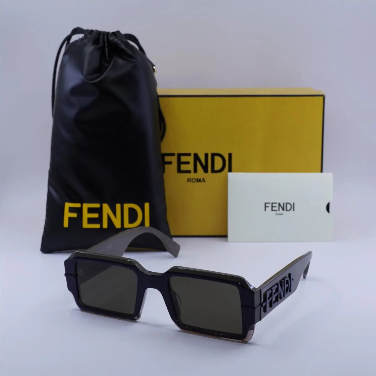 Fendi FE40073U 50E Shiny Brown/brown 52-21-145 Sunglasses