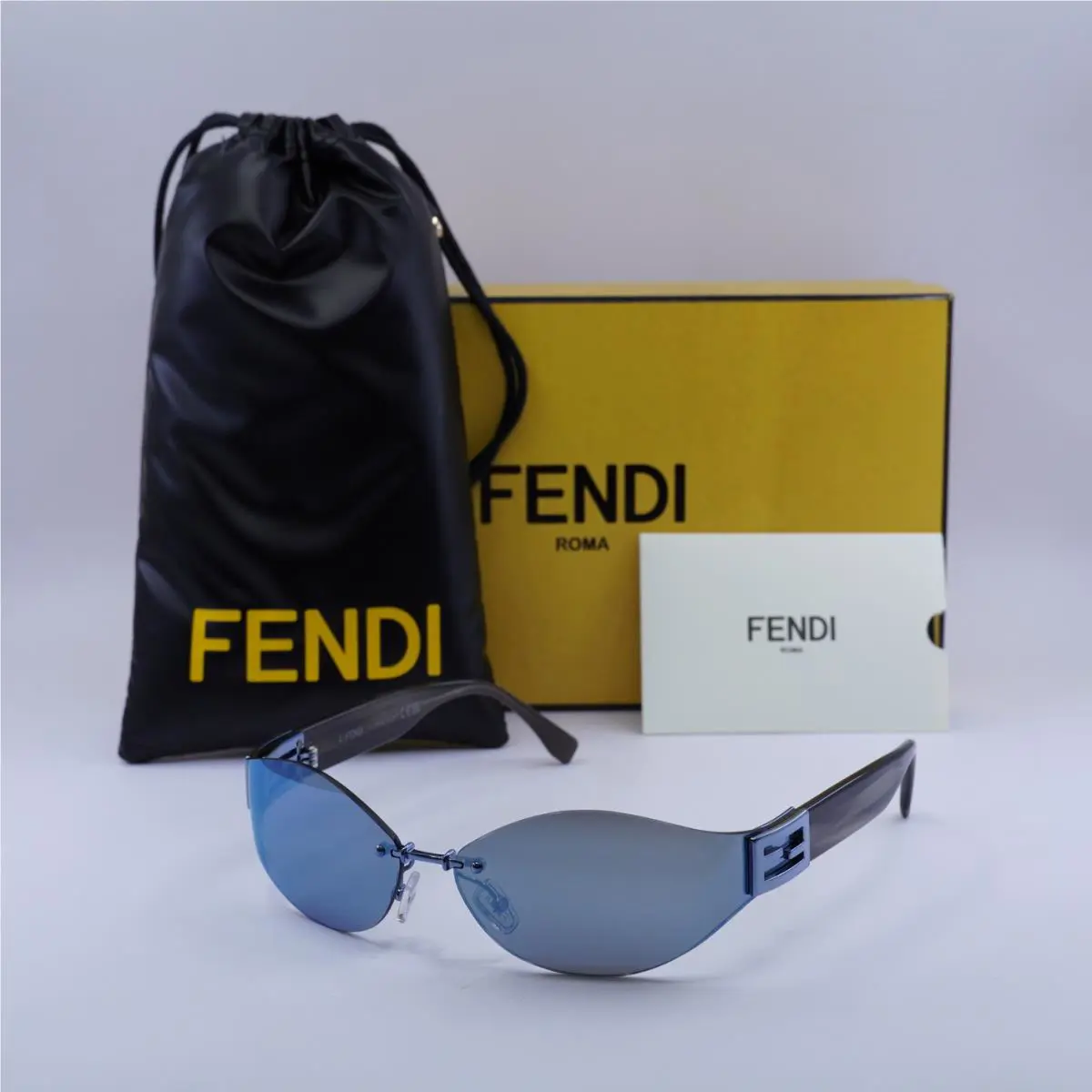 Fendi FE40159U 84C Matte Black/grey 74-14-115 Sunglasses