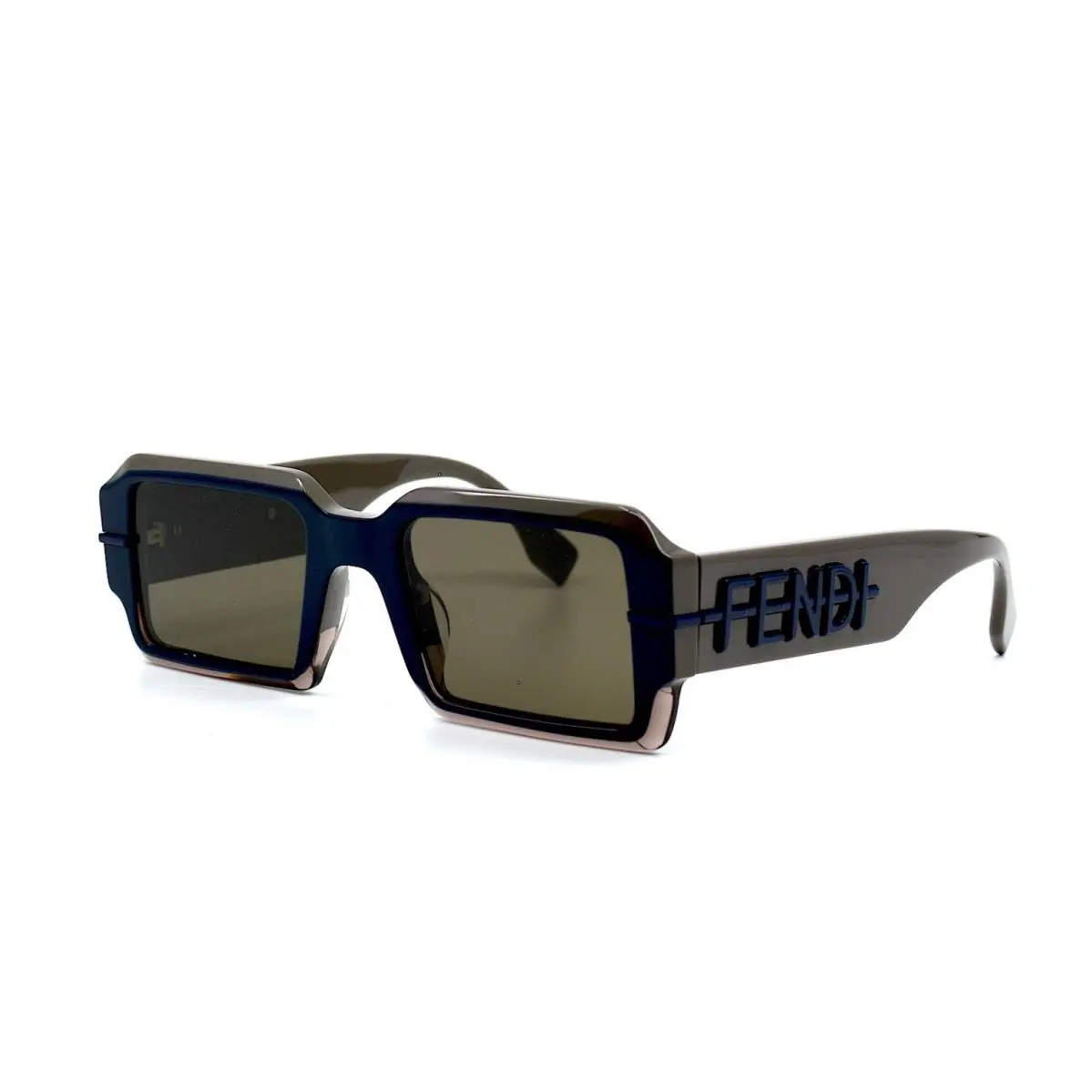 Fendi FE40073U 50E Shinybrown Men`s Sunglasses Made IN Italy