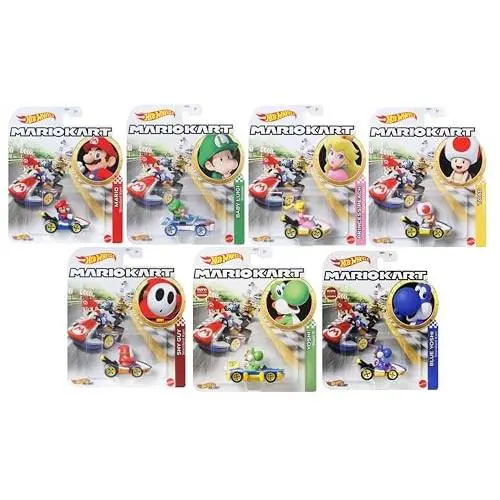 Hot Wheels Mario Kart 7 Character Cars Set