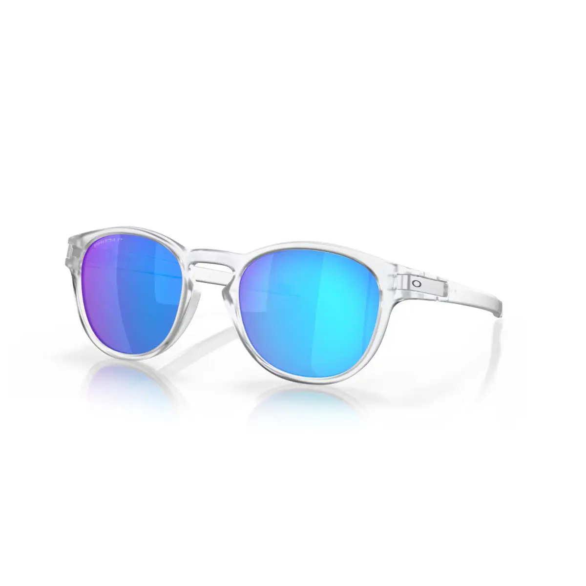 Oakley Sunglasses Latch OO9265-65 Matte Clear Prizm Sapphire Polarized Lens