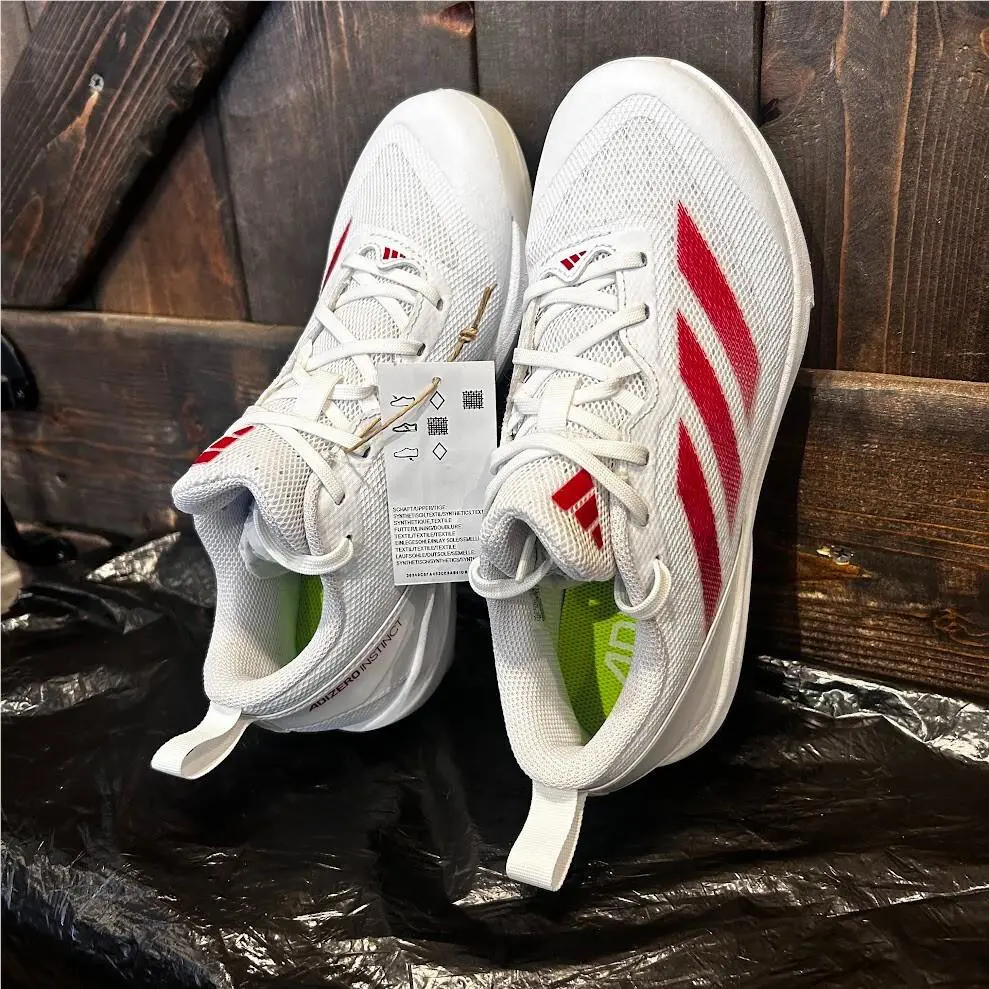 Adidas shoes - adidas adizero Cleat - adizero Cleat - White &red 1
