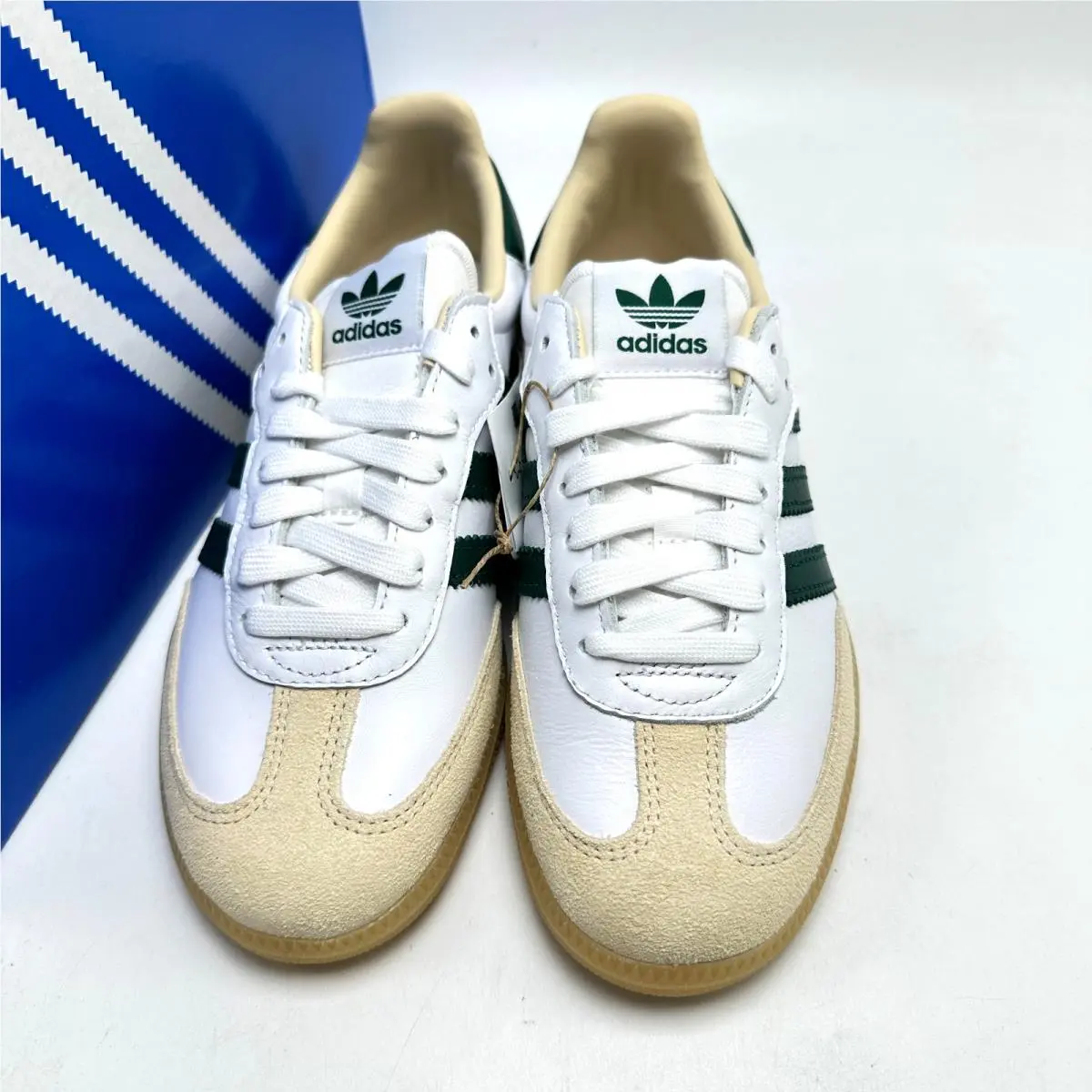 Adidas shoes - adidas Samba - Samba - JS3831 - Cloud White/Collegiate Green/Gum 8