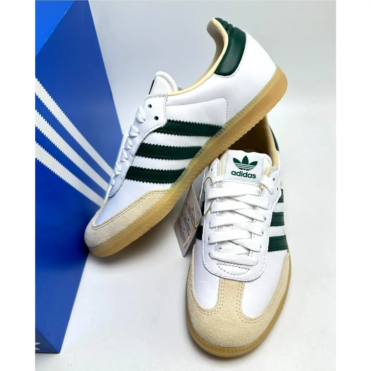 Adidas shoes - adidas Samba - Samba - JS3831 - Cloud White/Collegiate Green/Gum 11