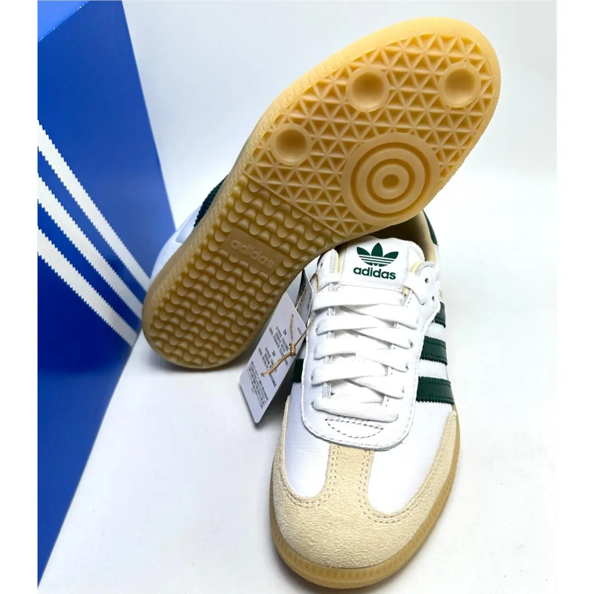 Adidas shoes - adidas Samba - Samba - JS3831 - Cloud White/Collegiate Green/Gum 12