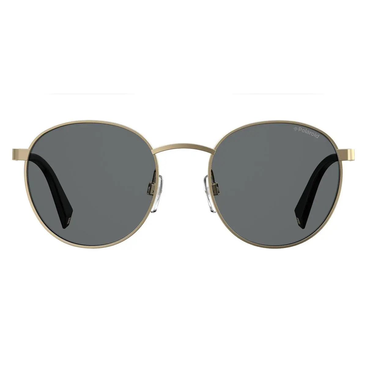 Polaroid 2053/S Sunglasses Unisex 02F7 Gold Gray Oval 51mm