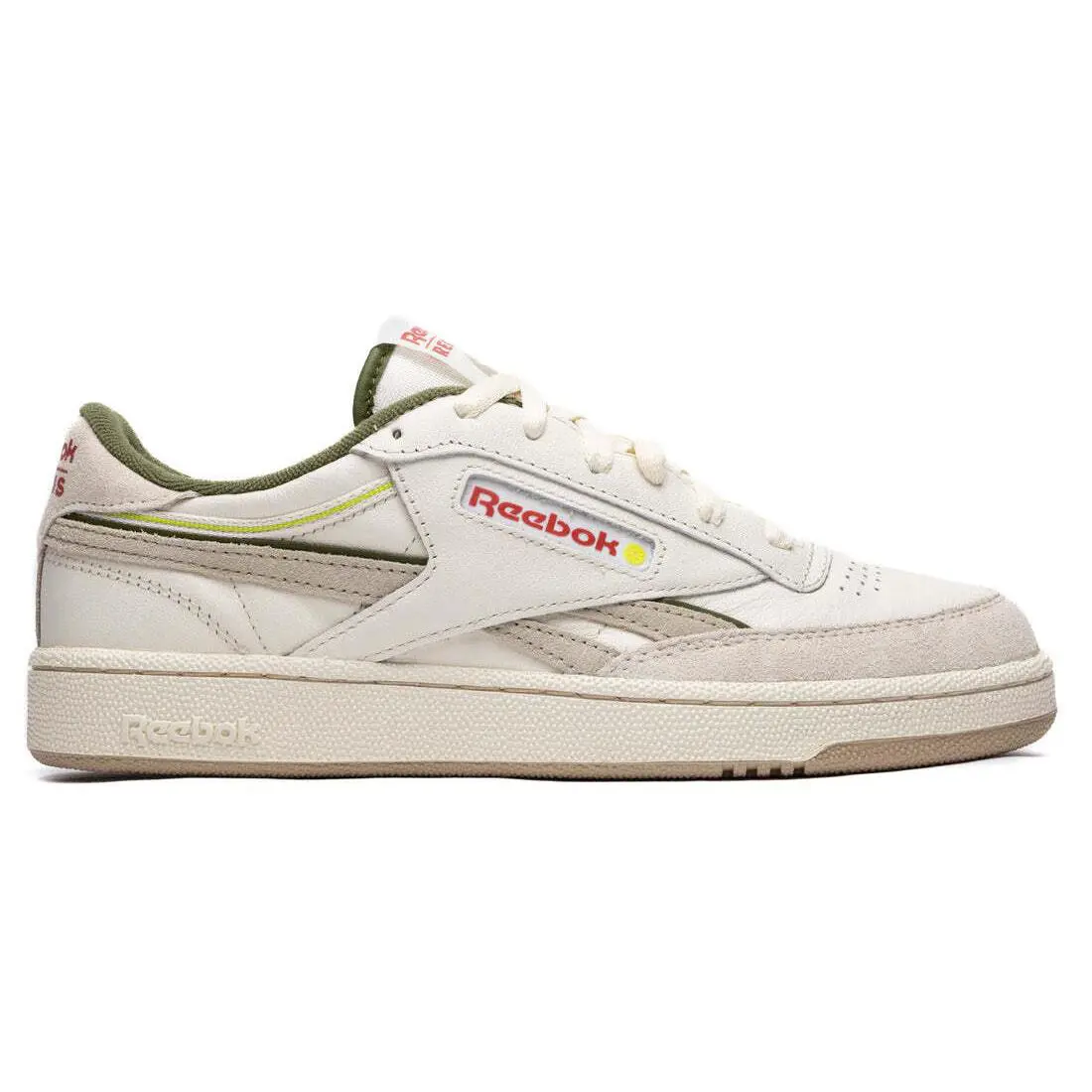 100208952 Mens Reebok Club C Revenge - Chalk/Beige/Green