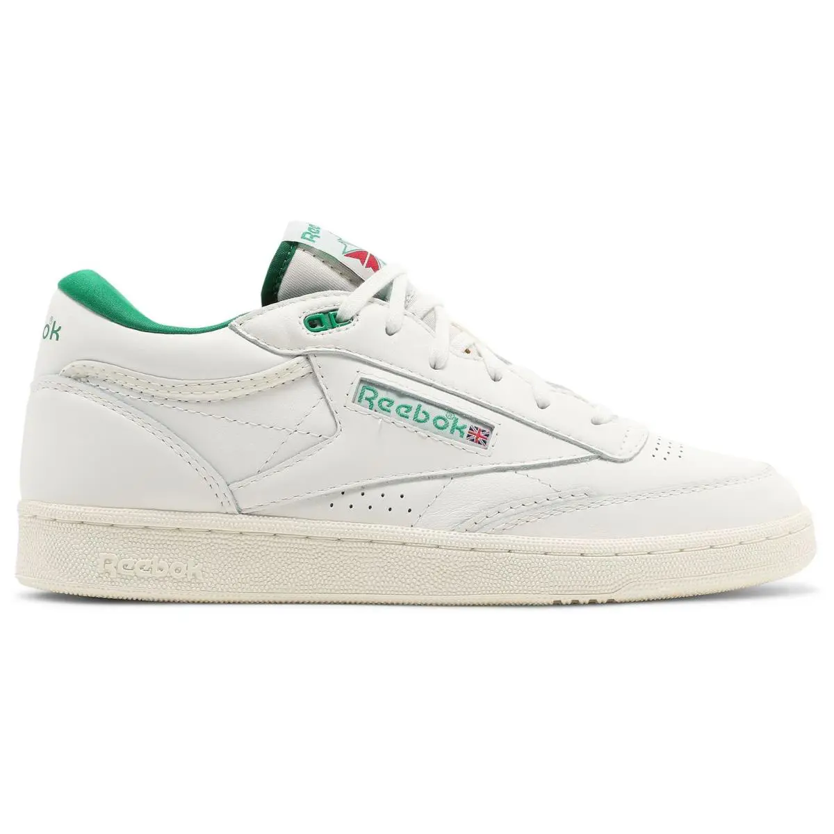 100050566/H68833 Mens Reebok Club C Mid II Vintage - Chalk/Glegrn/Clawht
