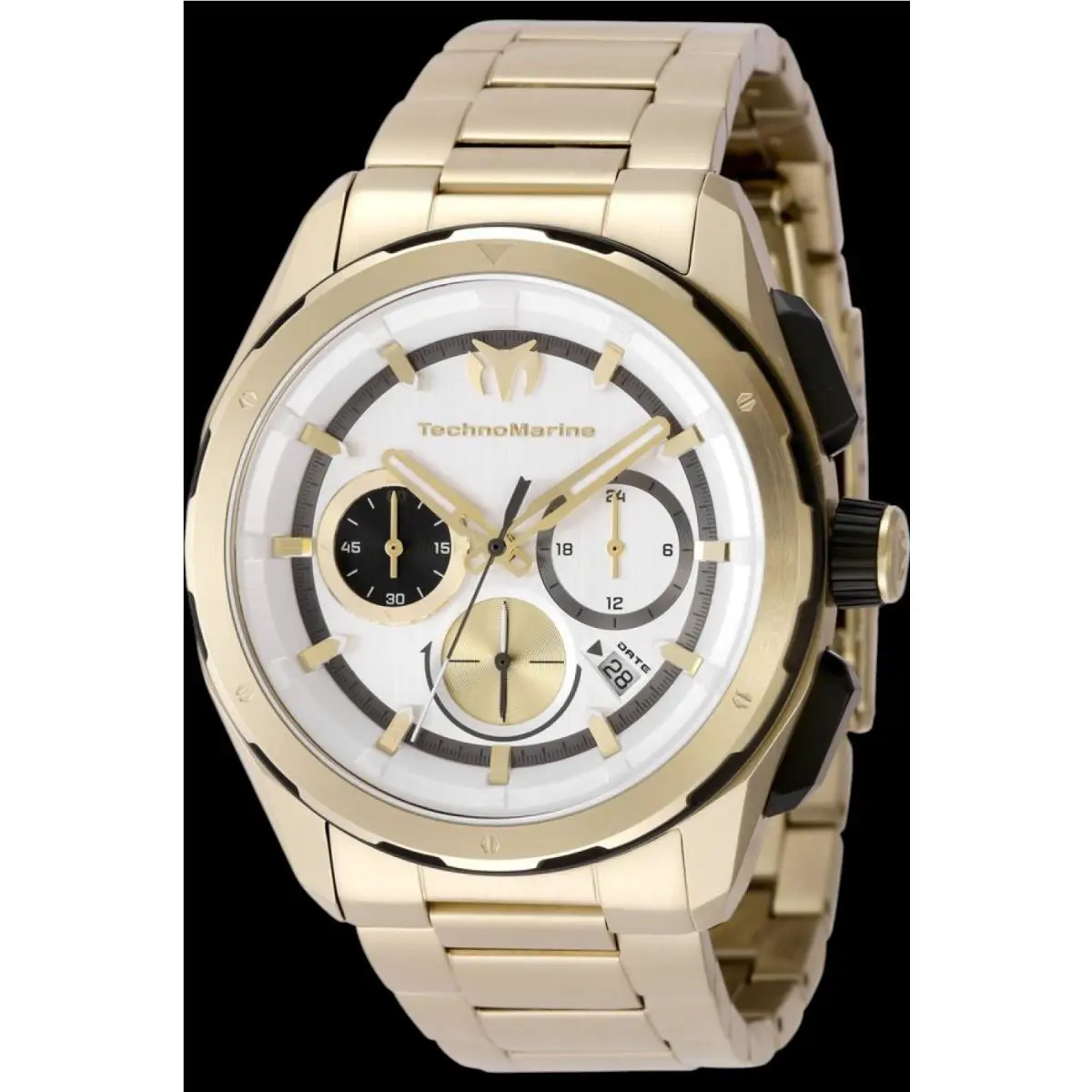 Technomarine Ocean Nomad Men`s Watch 43MM Case Gold Tone Chronograph TM-318093