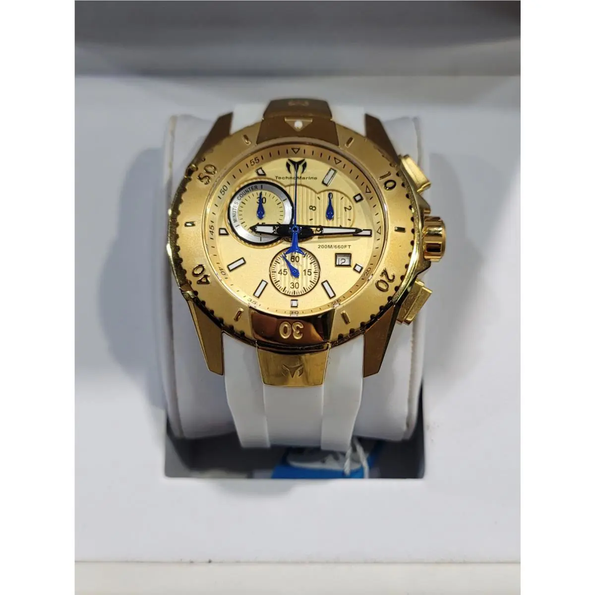 Technomarine UF6 Chronograph Quartz Gold Dial Men`s Watch TM-616004