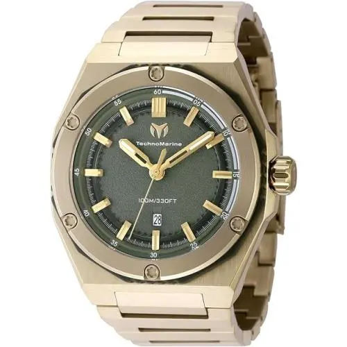 Technomarine Coral Legacy TM-416062 Men`s 45 Two-tone Green and Gold