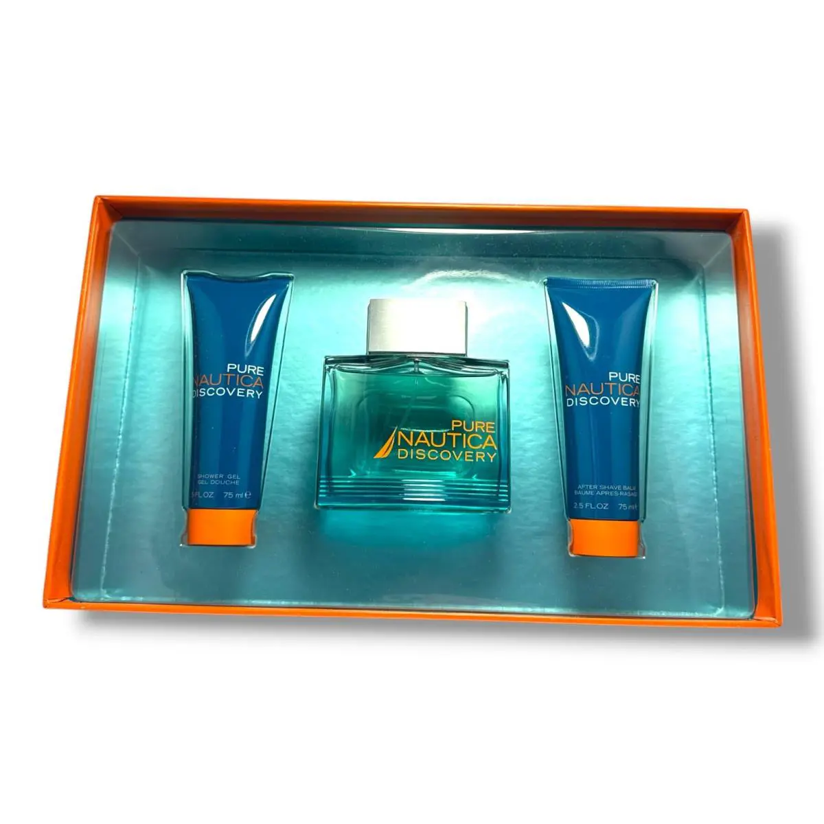 Pure Nautica Discovery 3-Piece Kit Eau De Toilette/after Shave Balm/shower Gel