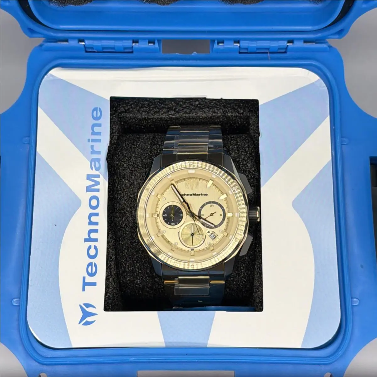 Technomarine Ocean Nomad Men`s Watch 43mm Gold TM-318094 W/ Case