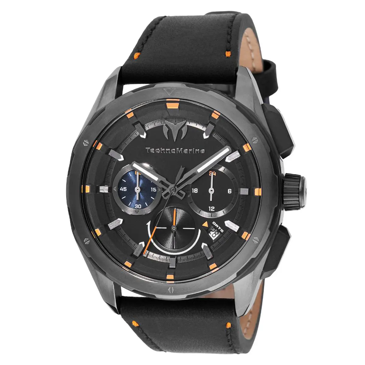 Technomarine Ocean Nomad Chronograph Gmt Quartz Black Dial Men`s Watch TM-318087