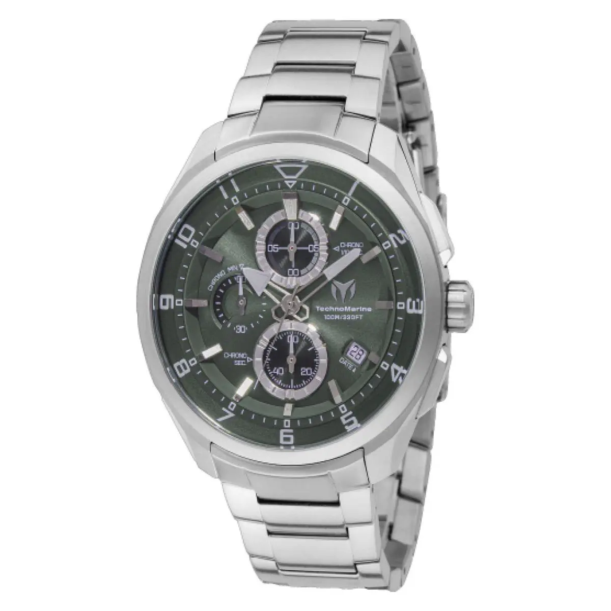 Technomarine Ocean Quantum Men`s 44mm Olive Green Chronograph Watch TM-318116