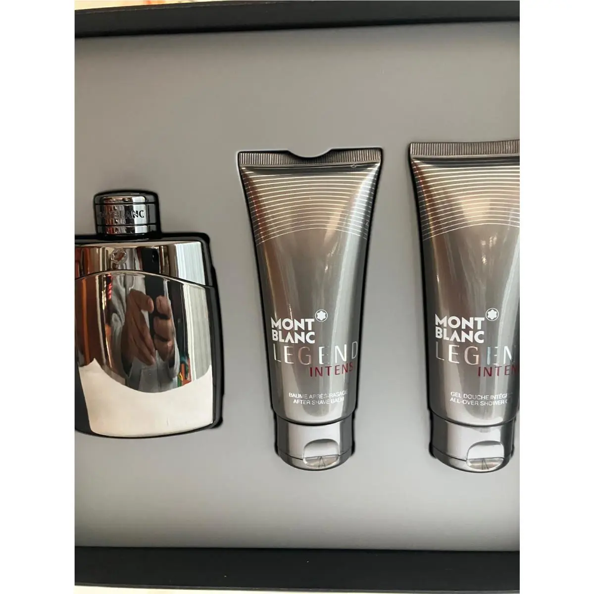 Montblanc Mont Blanc Legend Intense 3Pcs Set 3.3oz Edt + 3.3oz A/s/balm and S/gel Rare