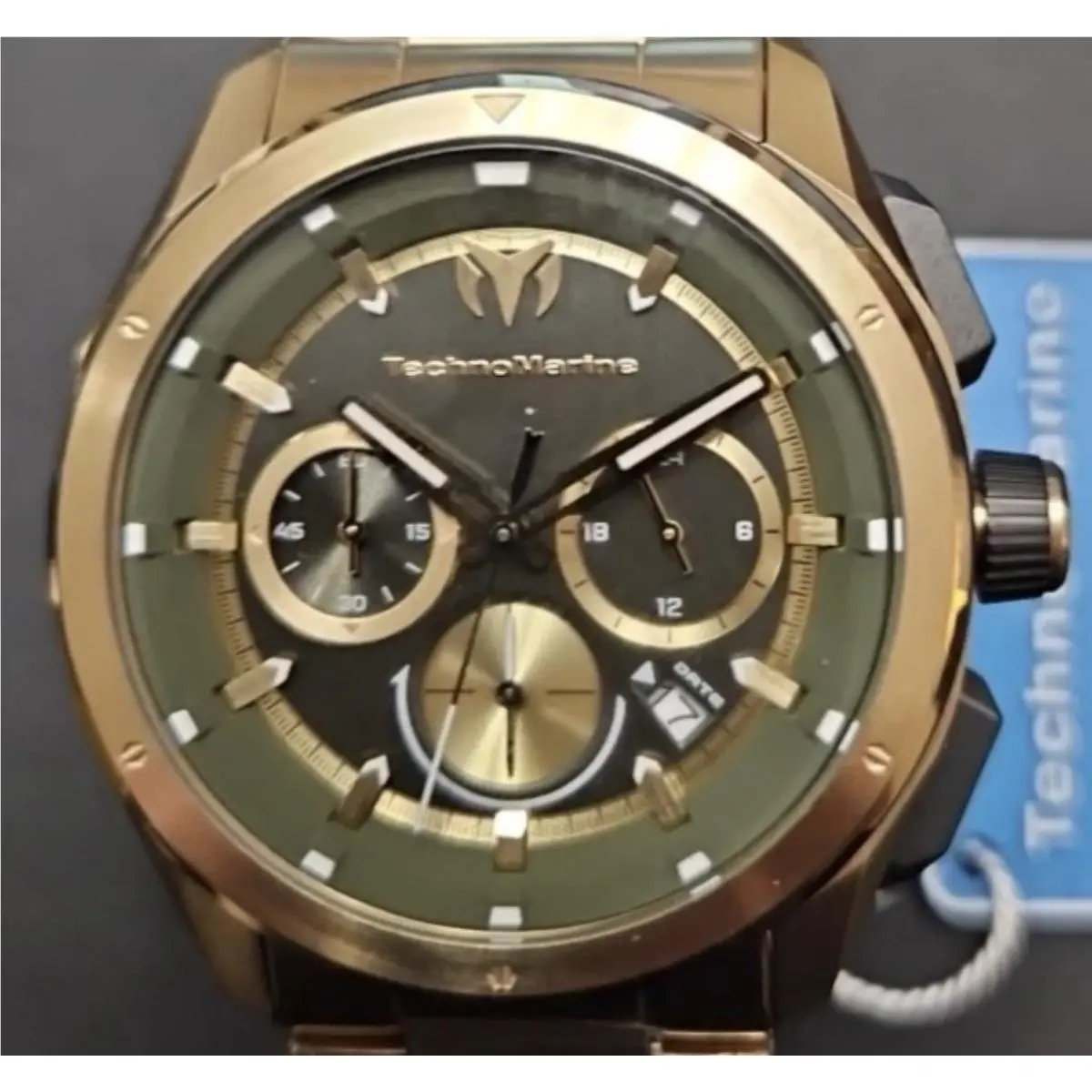 Technomarine TM-318095 Ocean Nomad Watch 43MM Case Gold Tone Chronograph by TechnoMarine