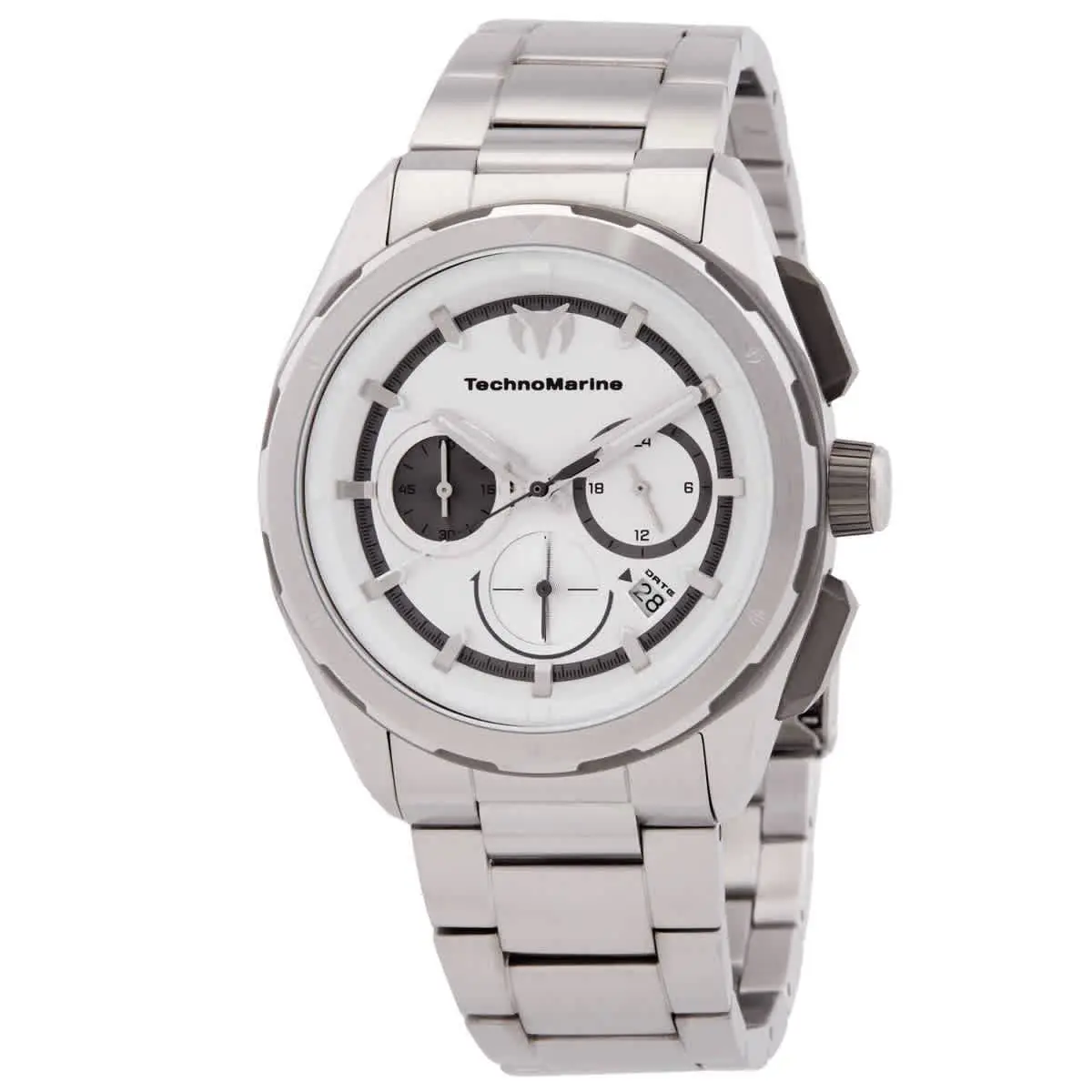 Technomarine Ocean Chronograph Gmt Quartz Silver Dial Men`s Watch TM-318091