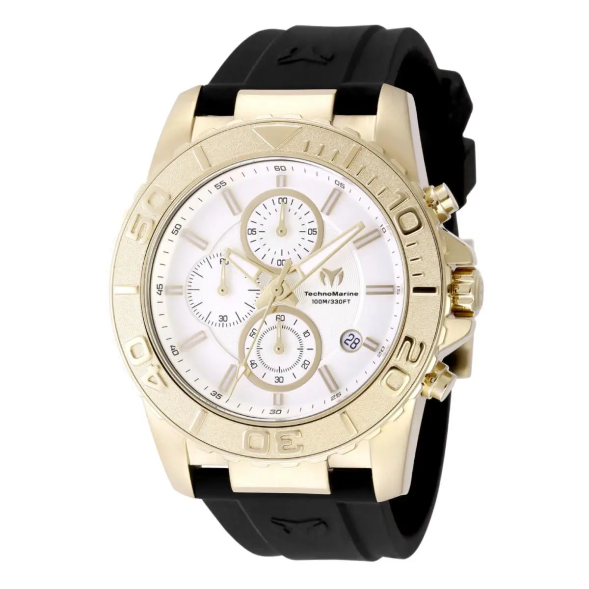 Technomarine Sea Grace Chronograph Men`s Watch Gold/black Tone 100M WR TM725010 by TechnoMarine