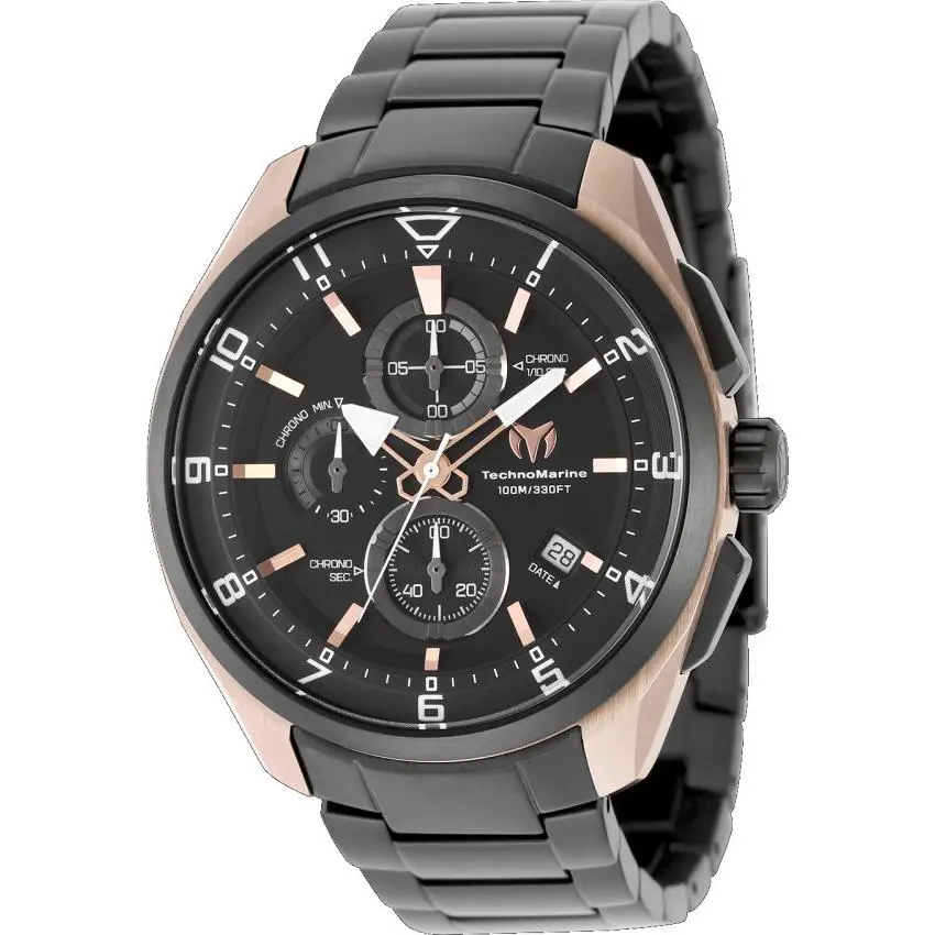 Technomarine Ocean Quantum Men`s 44mm Dark Rose Gold Chronograph Watch TM-318122 by TechnoMarine