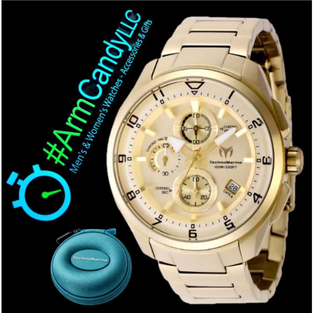 Technomarine Men’s Ocean Watch Gold TM-318130 In 1 Slot TM
