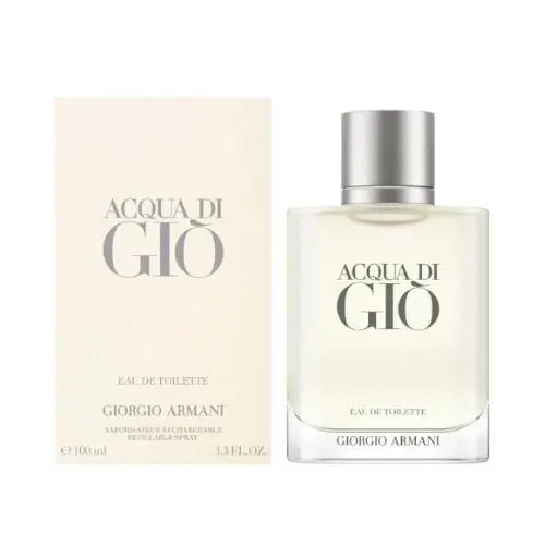 Acqua Di Gio by Giorgio Armani 3.3 oz Edt Refillable Spray For Men