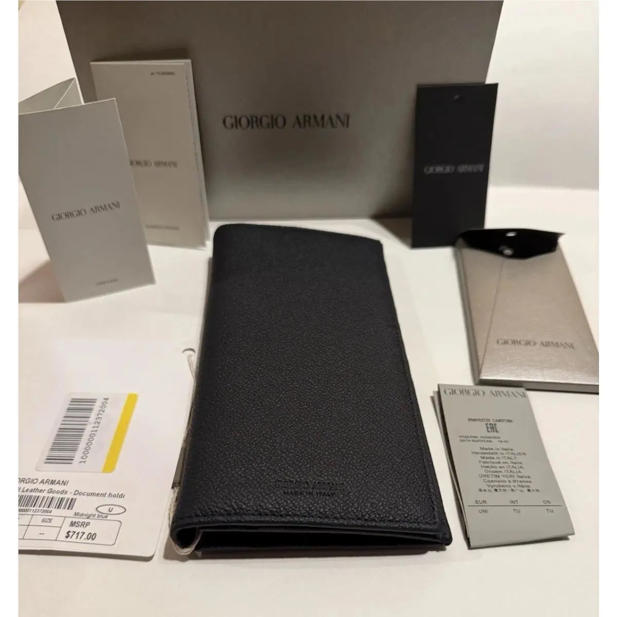 Giorgio Armani Large Leather Wallet - Document Holders For Men