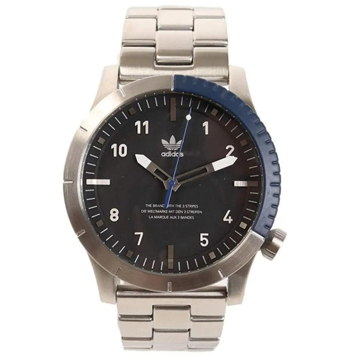 Adidas Z03 2184-00 Cypher M1 Men`s Analog Watch Silver-tone Steel Bracelet