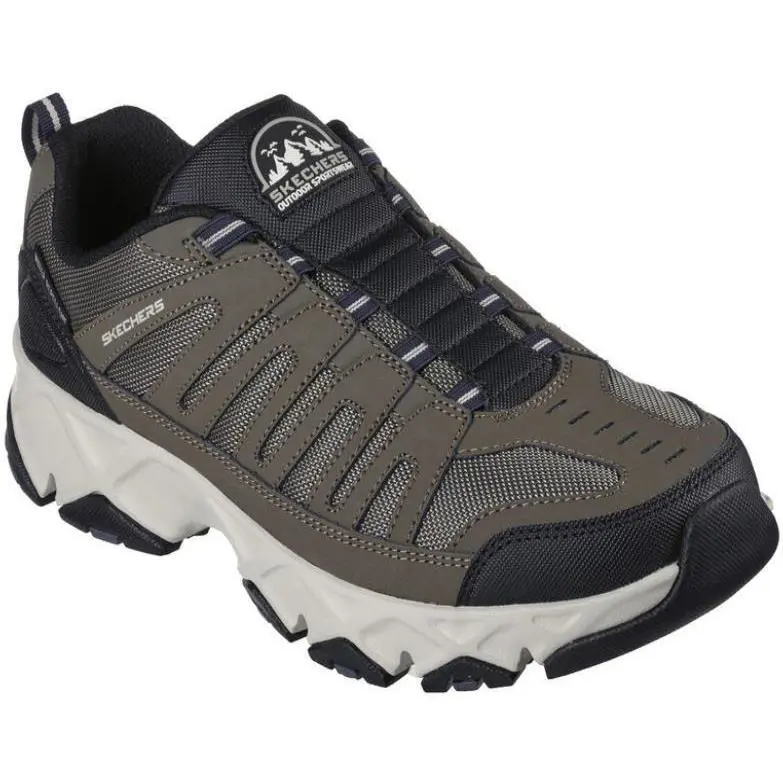 Skechers Mens Crossbar-cedar Relaxed Fit Leather Hiking Shoe 11.5 Med 237345 - Brown