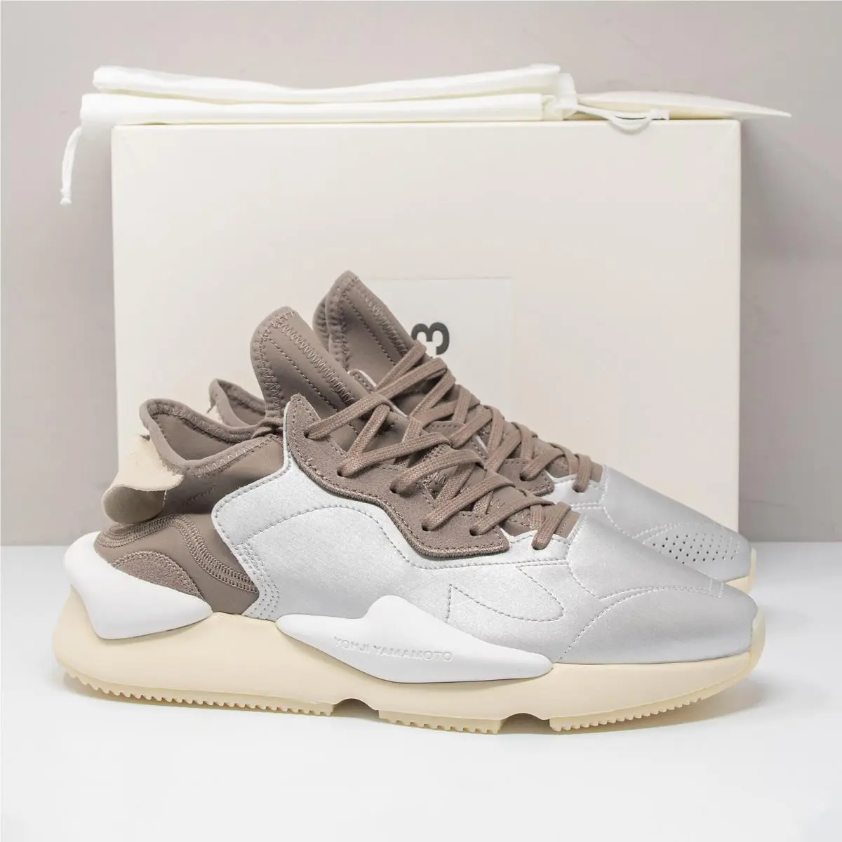 Adidas Y-3 Kaiwa Silver Metallic White Size 11 HQ3672