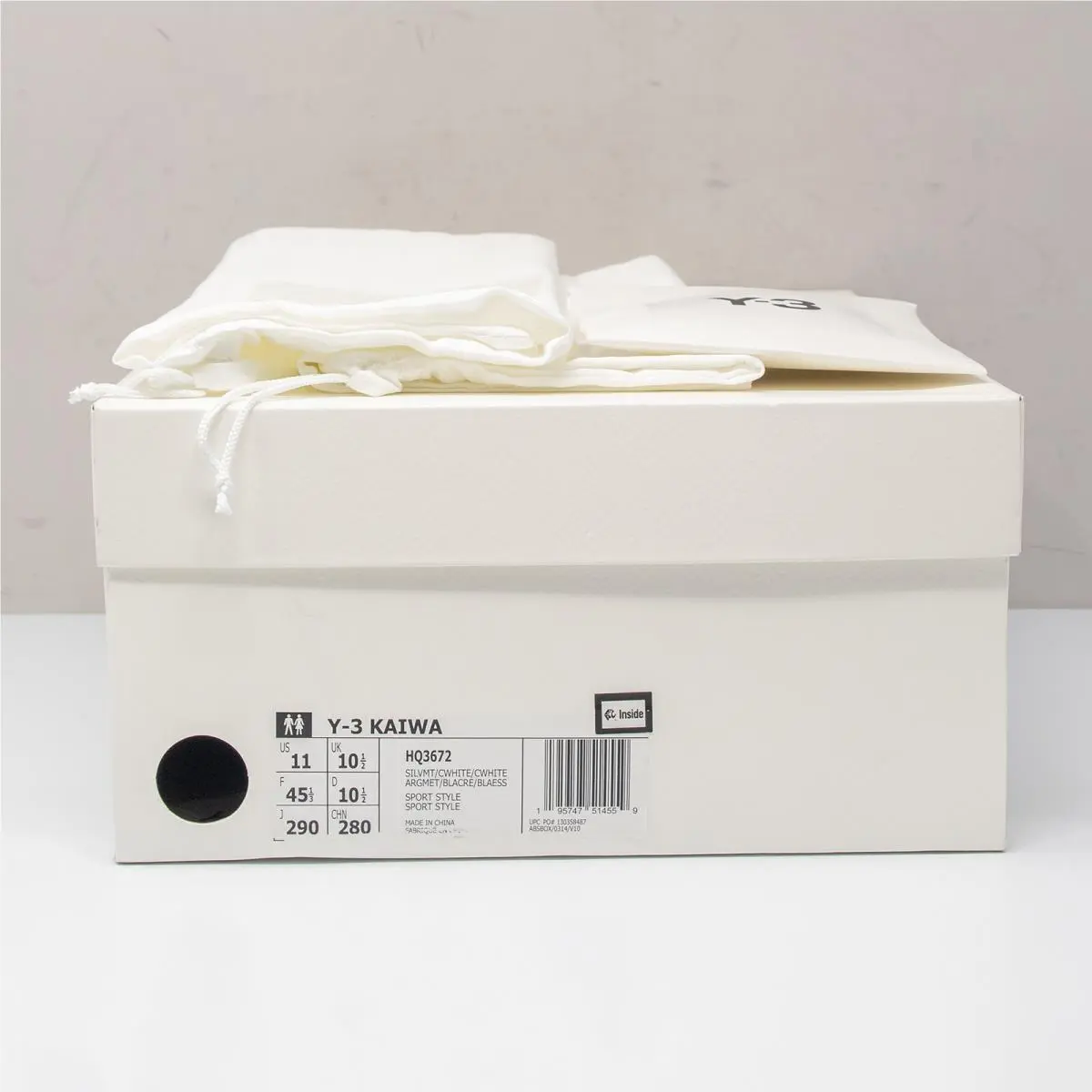 Adidas shoes - adidas Y-3 Kaiwa - Kaiwa - HQ3672 - Silver Metallic/Cream White/ Core White (UPC: 195747514559) 5