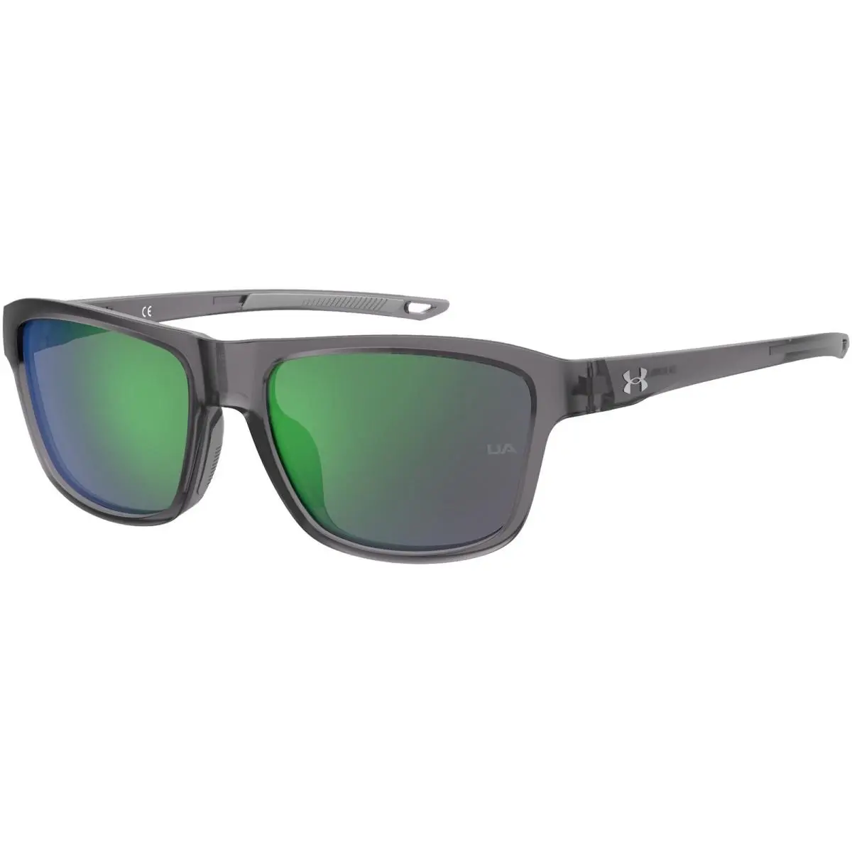 UA Rumble Crystal Grey Modern Square Sport Sunglasses - 063M V8 by Under Armour