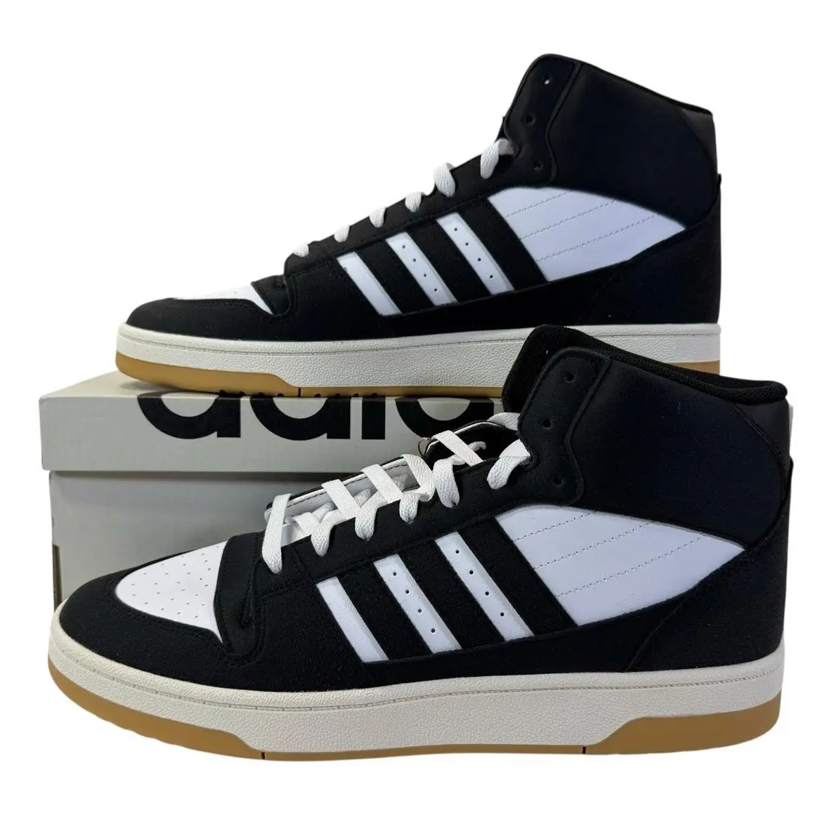Adidas Break Start Mid Basketball Sneakers Black White IH7973 Men`s 8.5