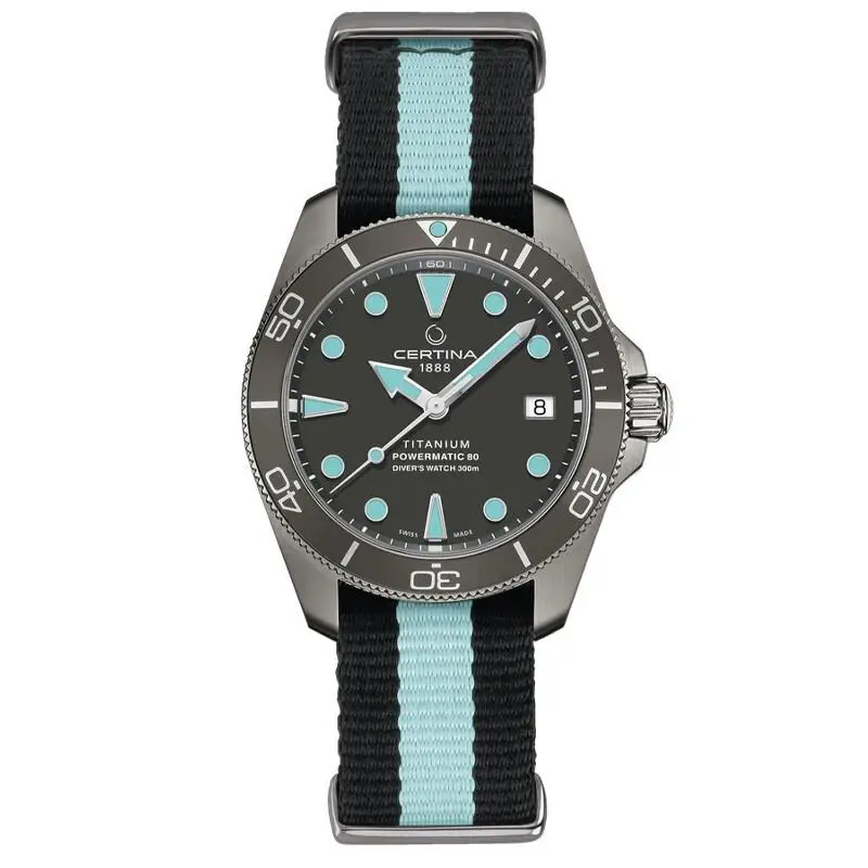 DS Action Diver 38mm Grey Dial Men`s Watch C0328074808100 by Certina