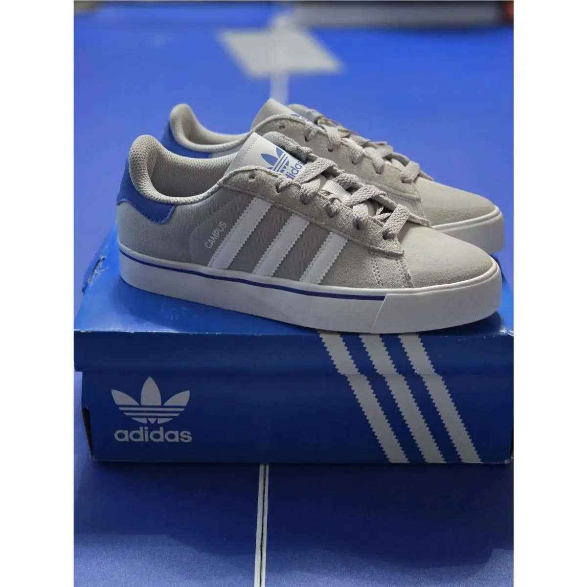 Size 5.5 - Adidas Campus Vulc Grey Bluebird