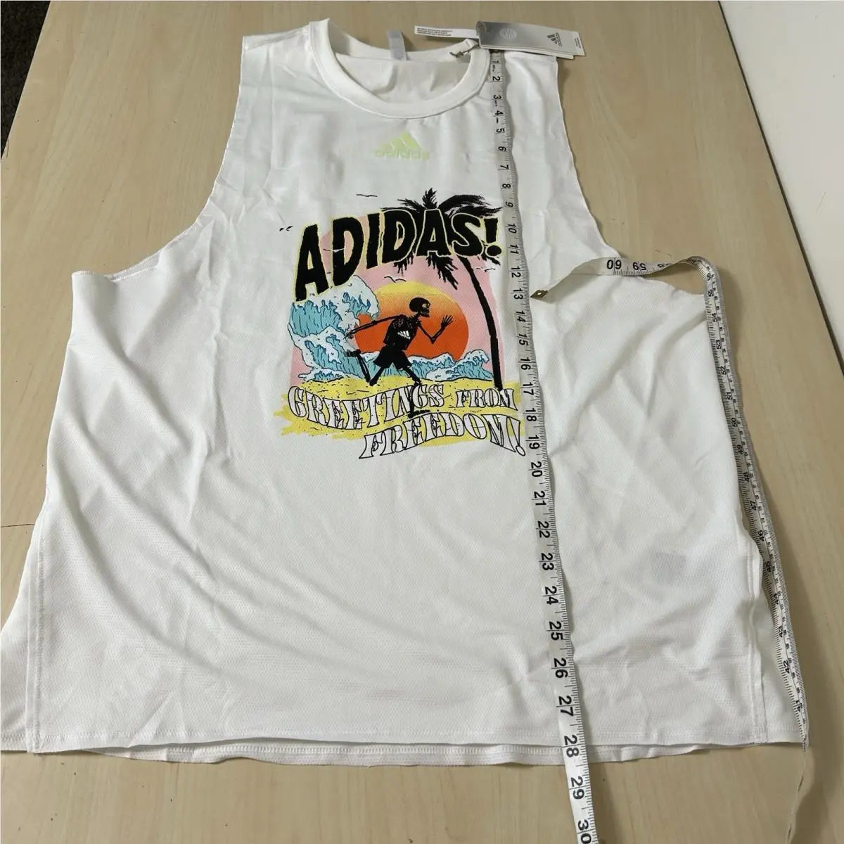 Adidas clothing - Adidas Break The Norm Tank Top - H61164 - White 9