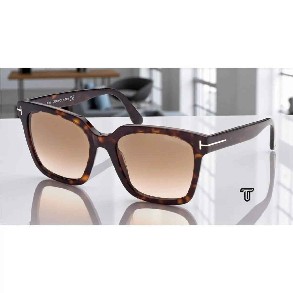Tom Ford Sunglasses Selby FT 0952 52F Havana/brown For Men Women