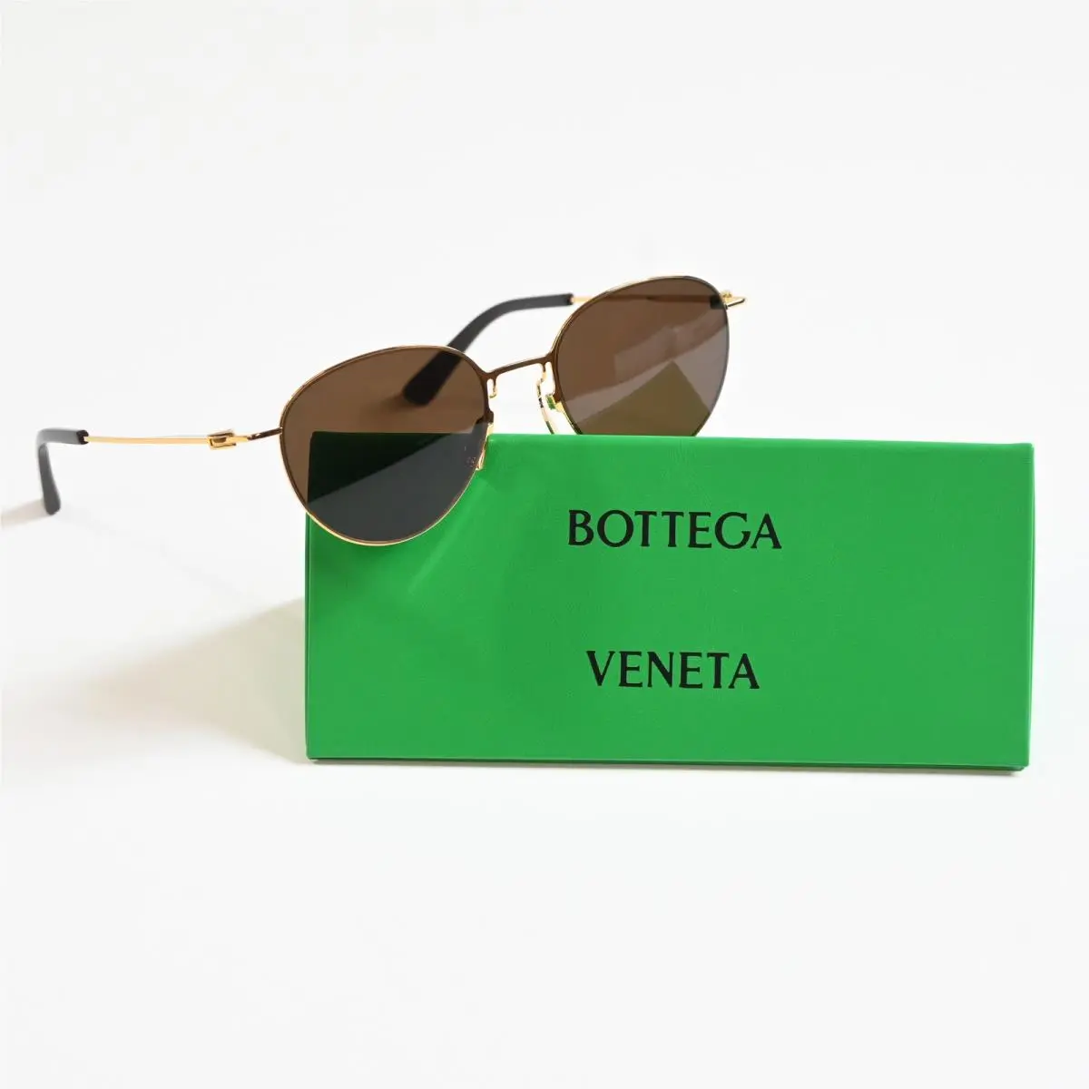 Bottega BV1268S 002 Unisex Sunglasses Gold/brown 51mm by Bottega Veneta