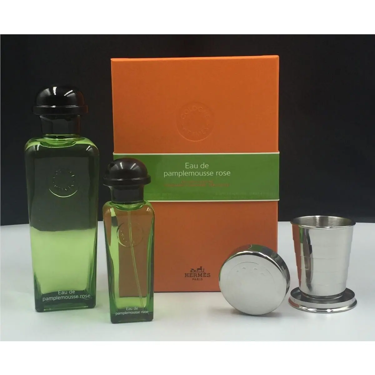 Hermes 3 PC Set Eau de Pamplemousse Rose Cologne Spray Retractable Funnel
