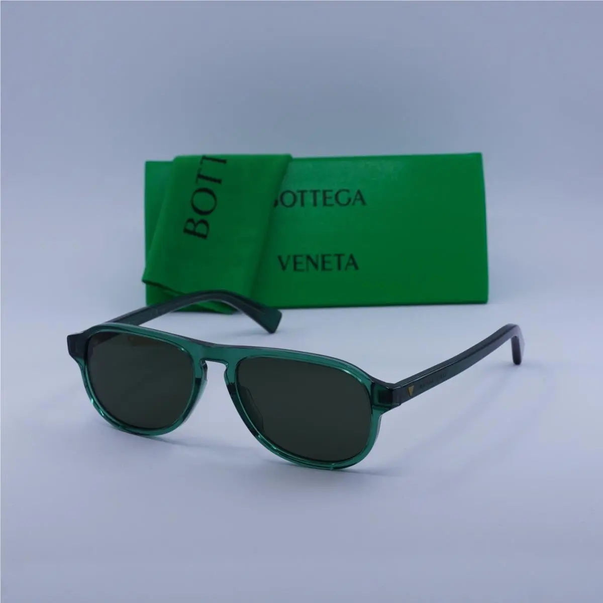 BV1292S 003 Green/green 55-17-145 Sunglasses by Bottega Veneta