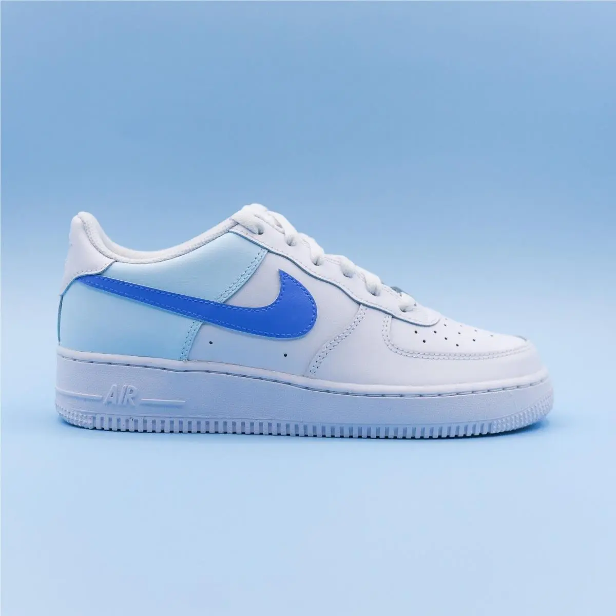 Nike Custom Air Force 1 White Shoes Chill Icey Blue Retro Sneakers Mens Womens Kids