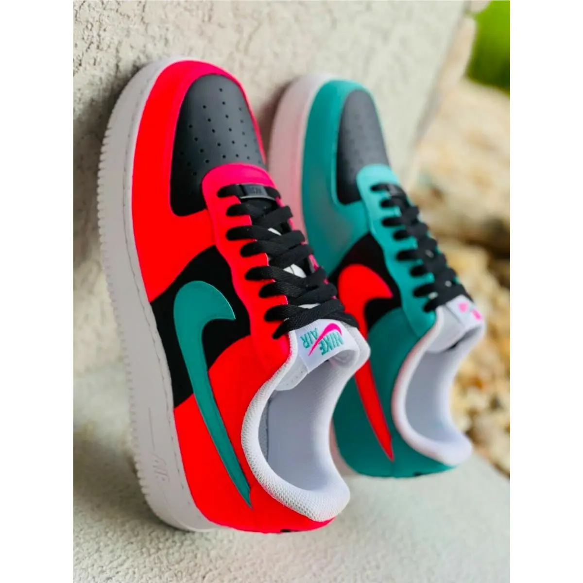 Nike shoes - Nike Air Force 1 - Air Force - DD8959-100 - White, Two Tone: Miami Vice South Beach Pink Teal Black White 1
