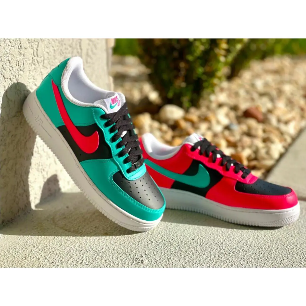 Nike shoes - Nike Air Force 1 - Air Force - DD8959-100 - White, Two Tone: Miami Vice South Beach Pink Teal Black White 15