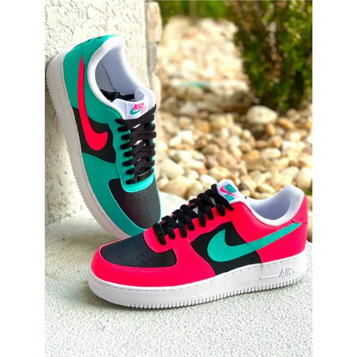 Nike shoes - Nike Air Force 1 - Air Force - DD8959-100 - White, Two Tone: Miami Vice South Beach Pink Teal Black White 16